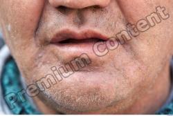 Mouth Head Man White Casual Overweight Bald Street photo references